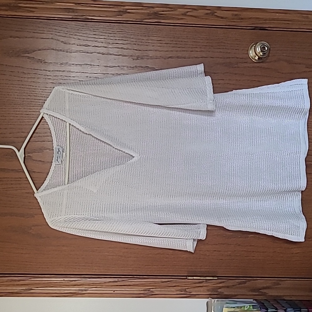 White swim suit cover-up